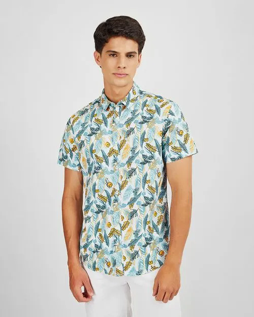 Camisa Hombre Tulio Aqua Frío