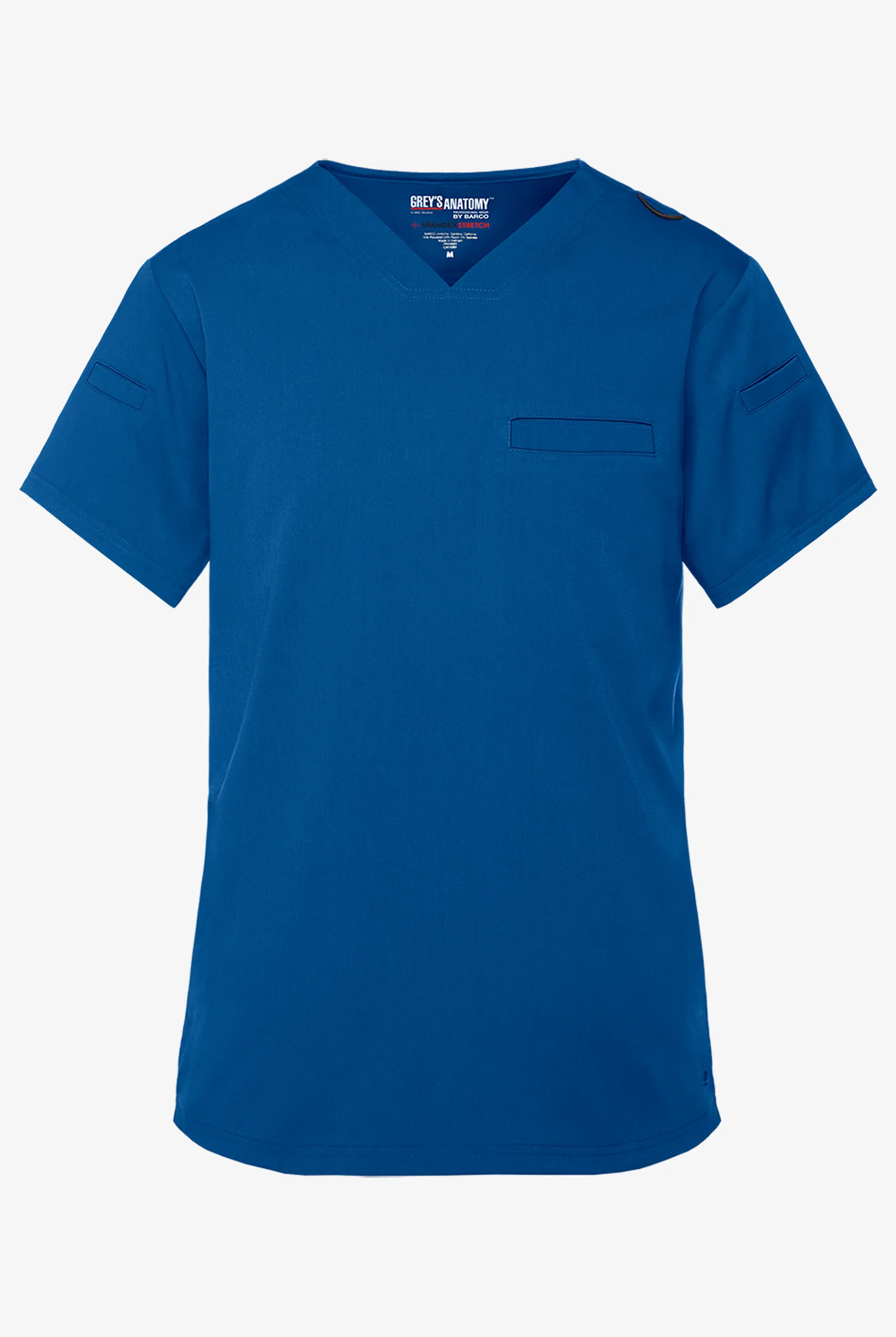 Camisa médica Grey’s Anatomy Spandex STRETCH con cuello en V y 3 bolsillos para hombre 