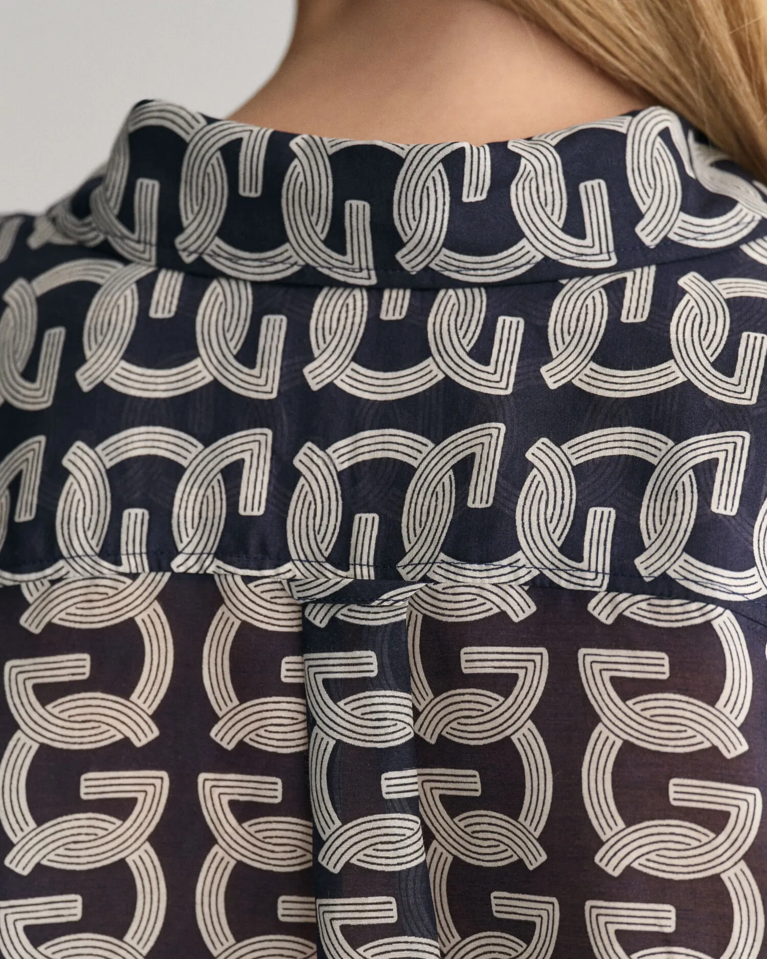 Camisa Relaxed Fit de algodón y seda G Patterned