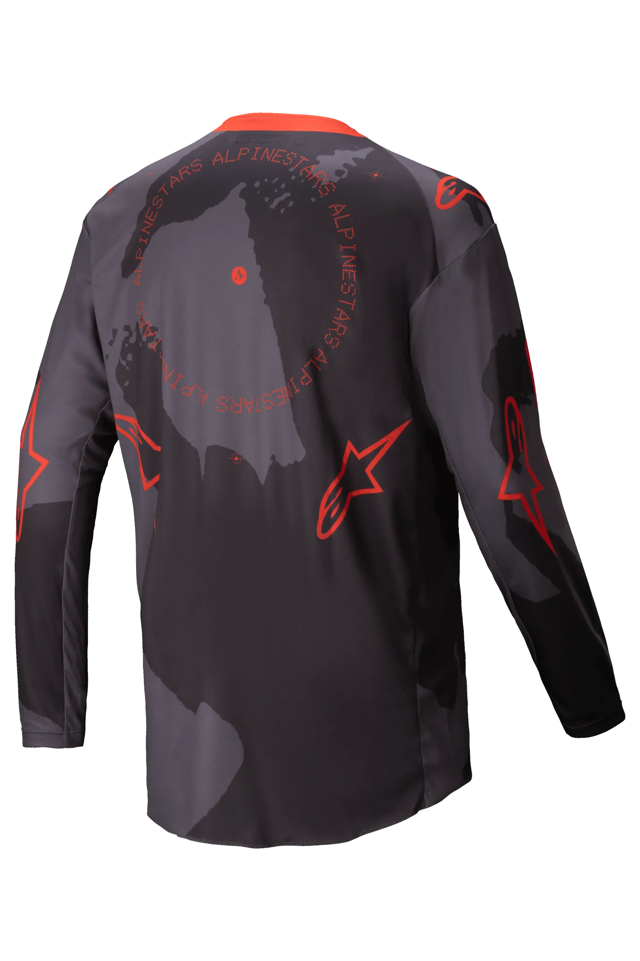 CAMISETA DE CROSS ALPINESTARS RACER HOLLOW GRIS CAMUFLAJENARANJA FLúOR  