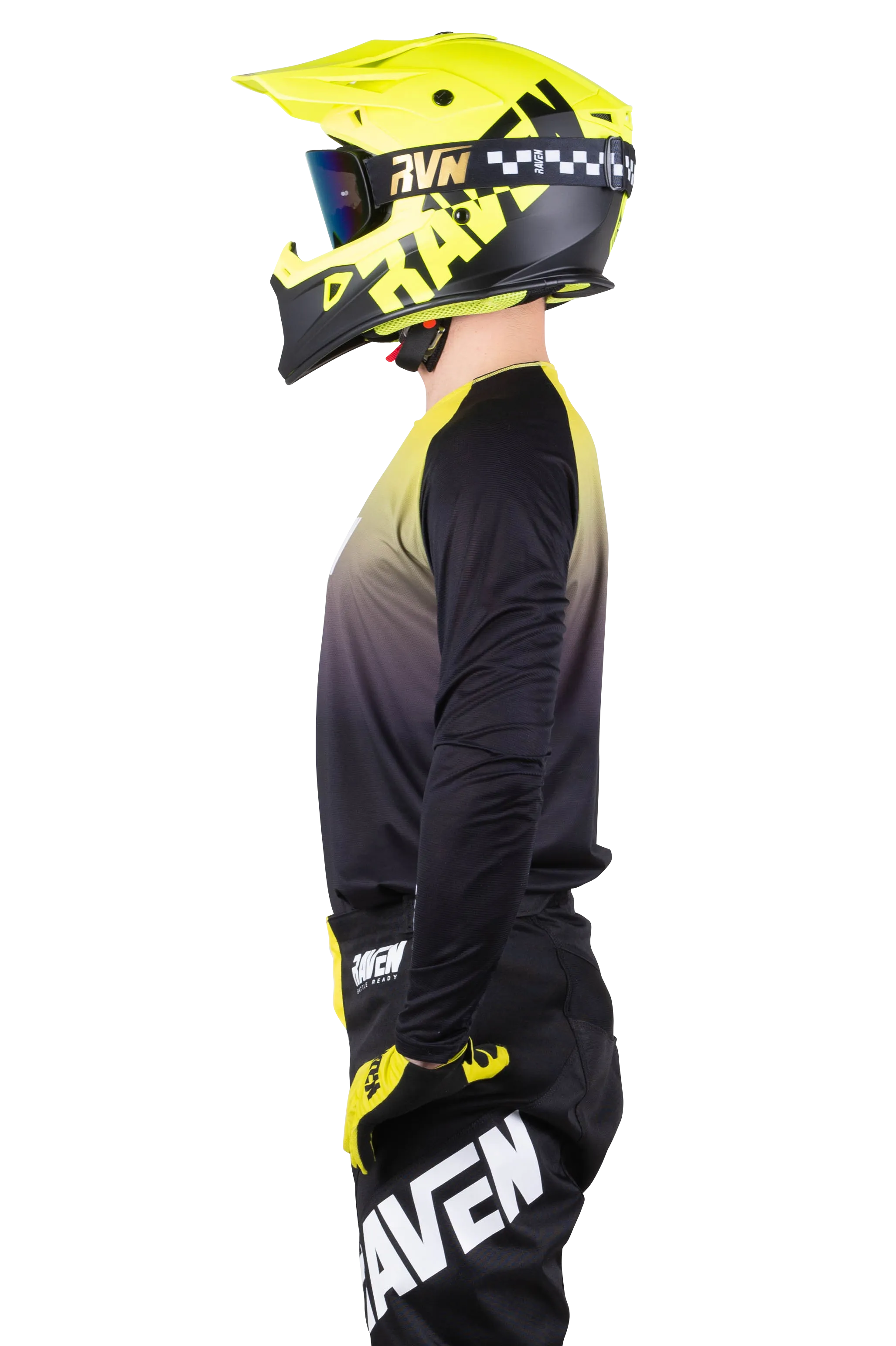 CAMISETA DE CROSS RAVEN VERVE NEGROAMARILLO