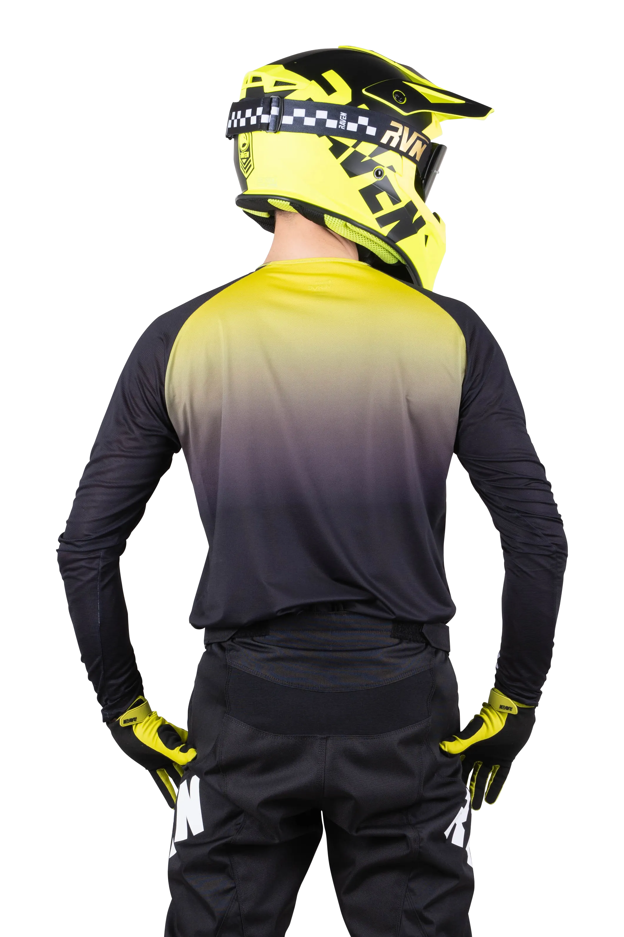CAMISETA DE CROSS RAVEN VERVE NEGROAMARILLO