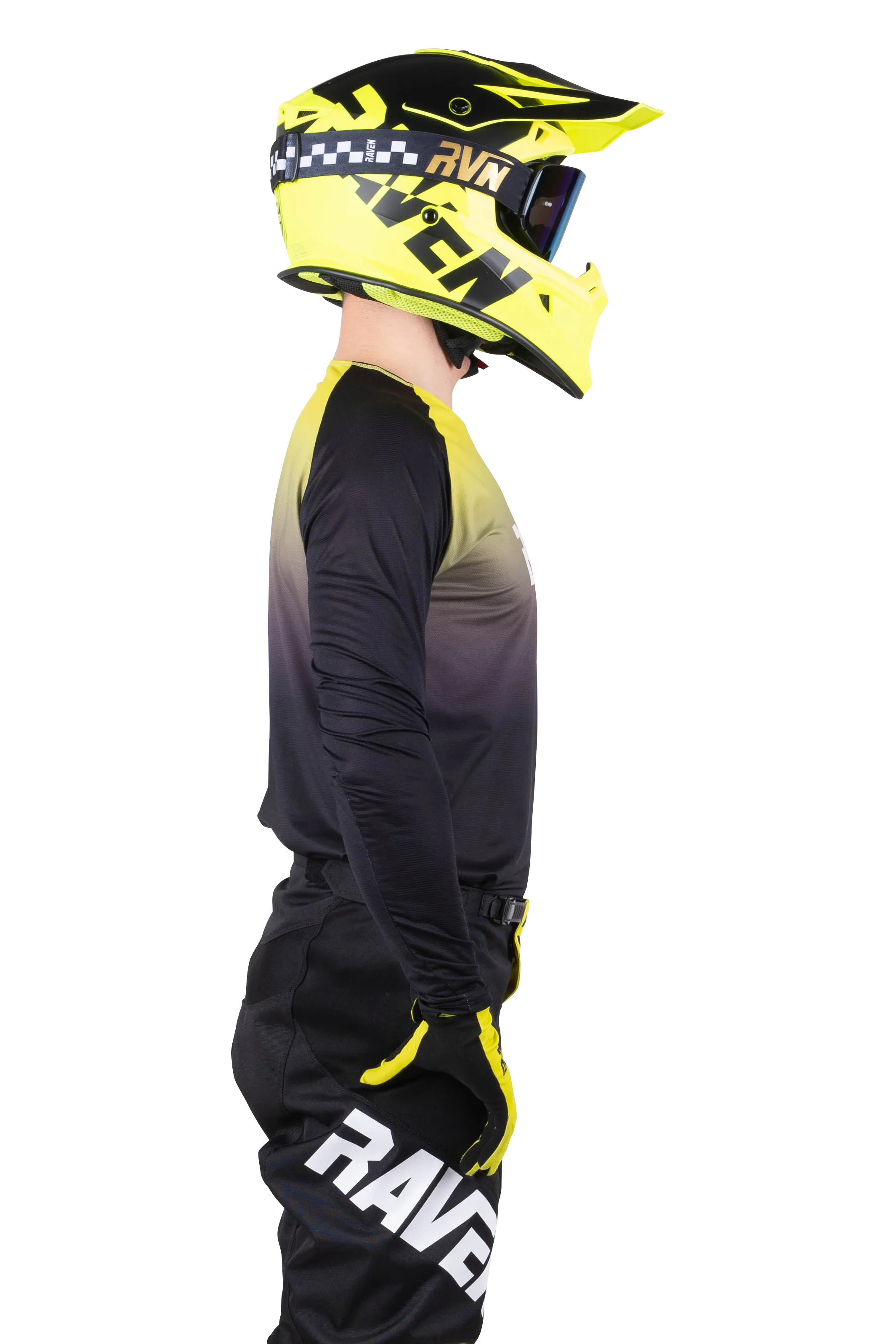 CAMISETA DE CROSS RAVEN VERVE NEGROAMARILLO