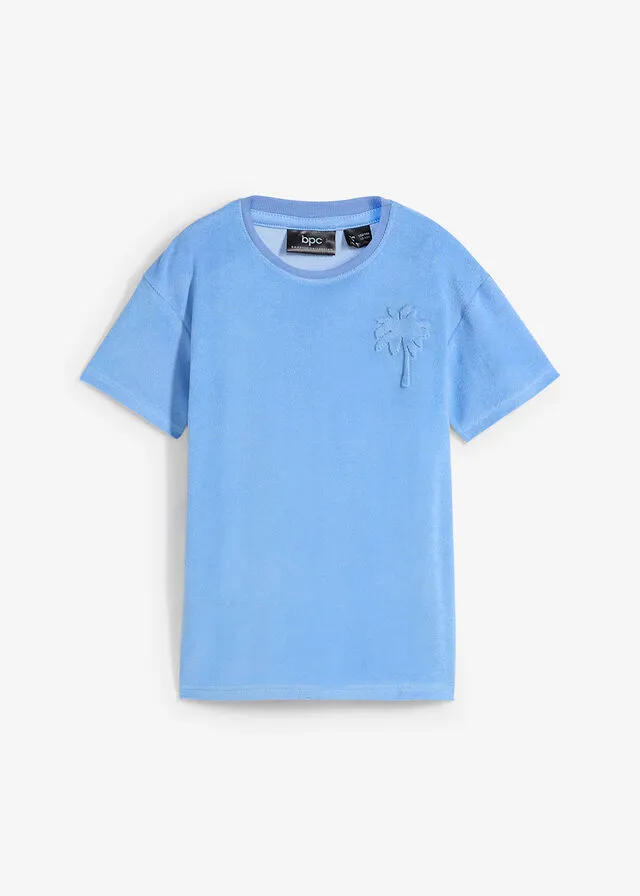 Camiseta de rizo para niños azul provenzal