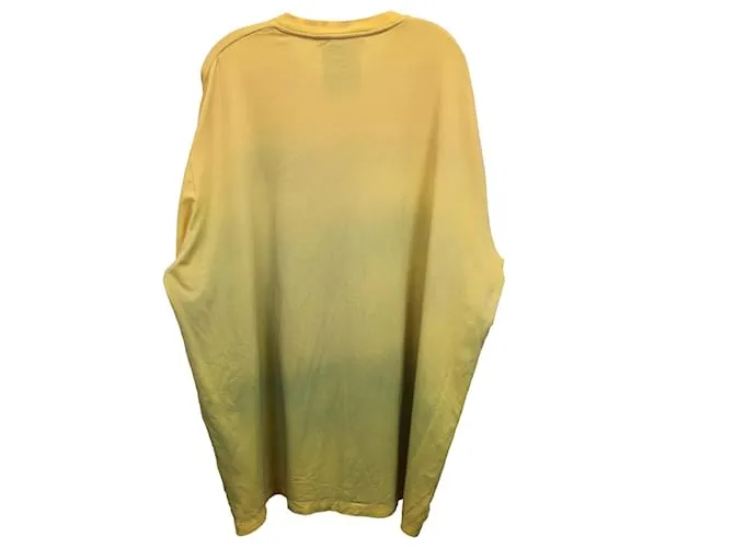 Camiseta extragrande de punto estampada de algodón amarillo de Acne Studios 