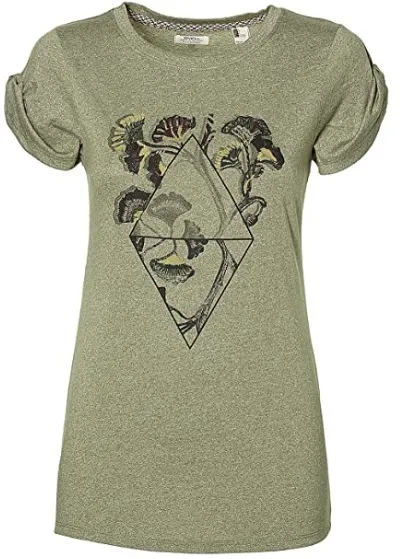 Camiseta O’NEILL Mujer manga corta Castle Peak Print SHIRT Winter Moss Ref. 8P7304 verde musgo