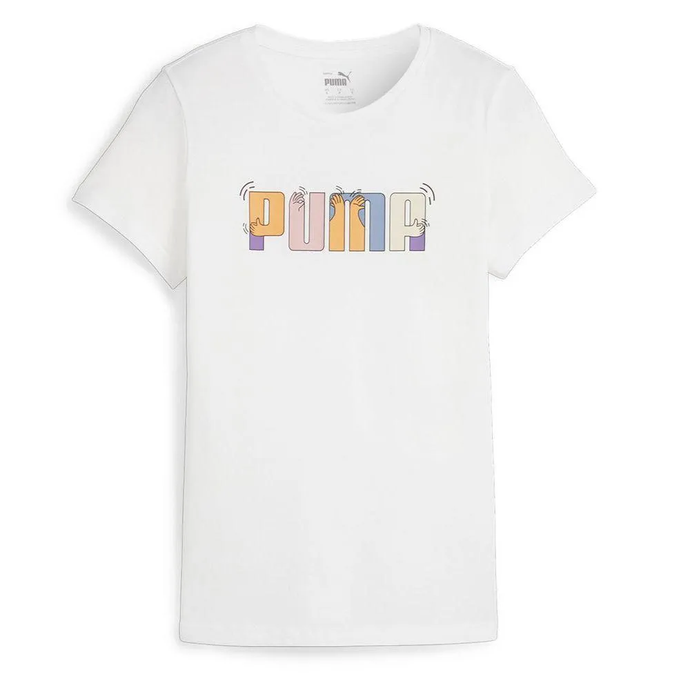 CAMISETA PUMA ESS+ GRAPHIC Mujer. Blanco 679916 02
