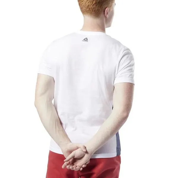 camiseta reebok marino/rojo hombre