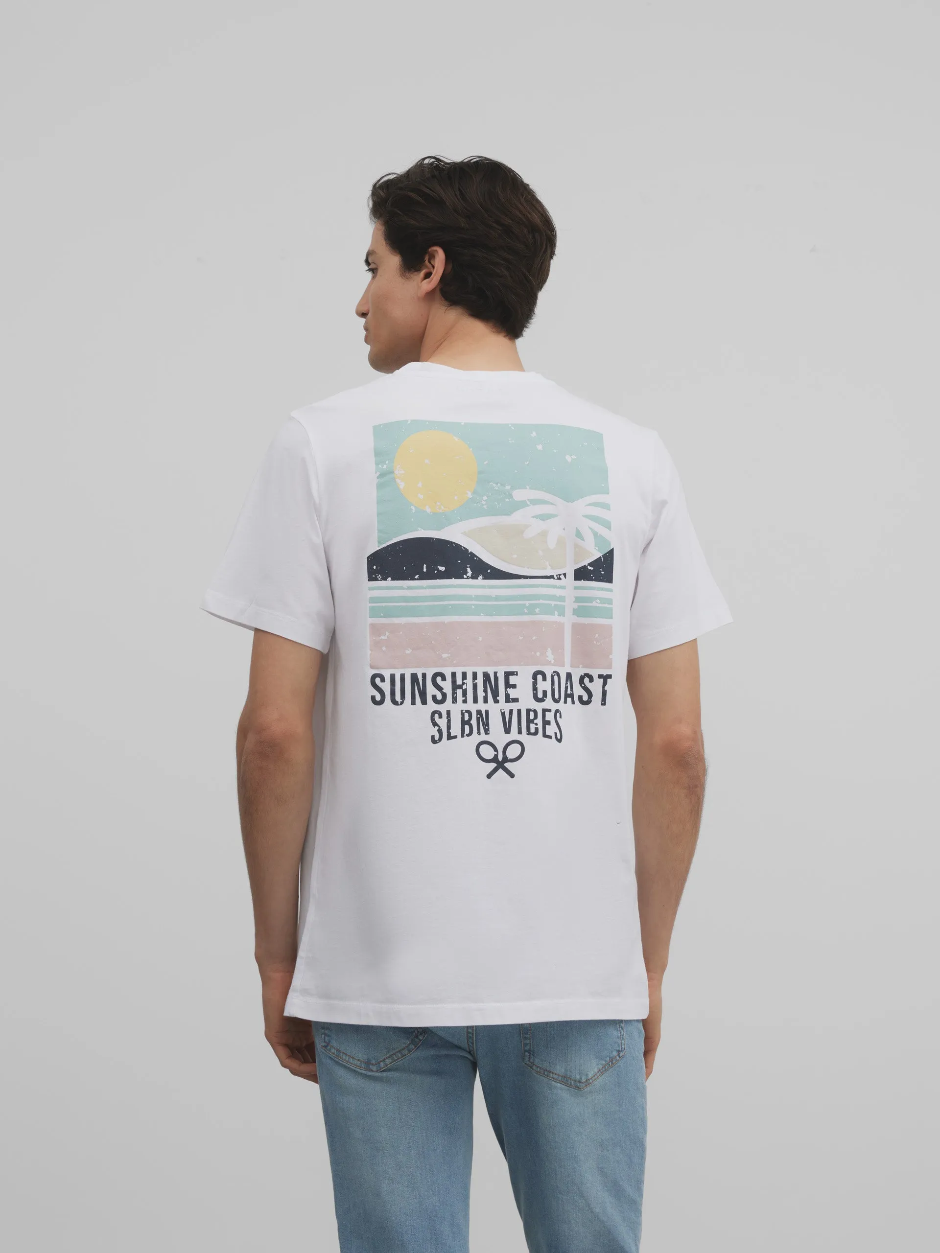 Camiseta sunshine coast blanca