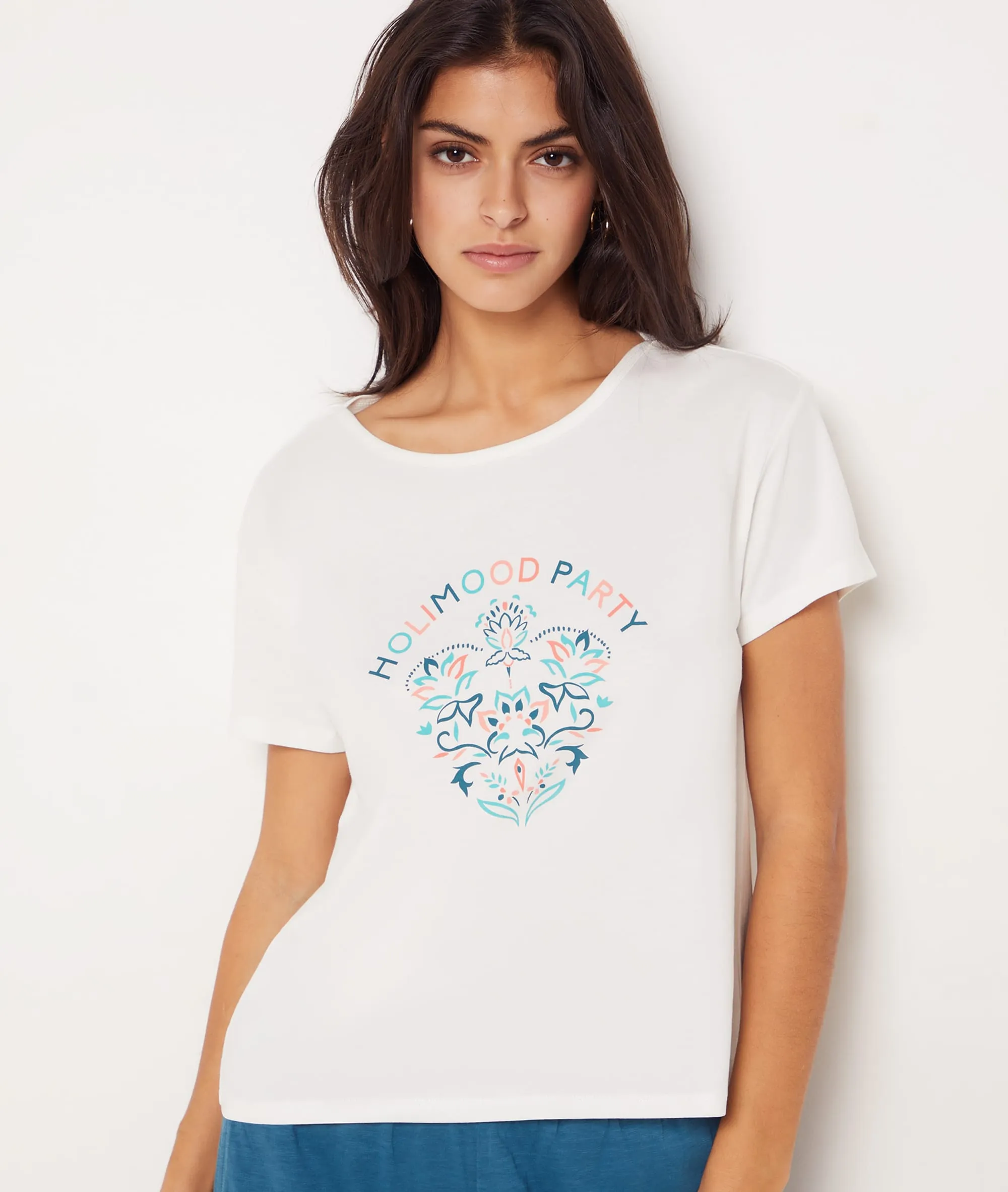 CAMISETA 'HOLIMOOD PARTY' OCTAVYA BLANC  ETAM