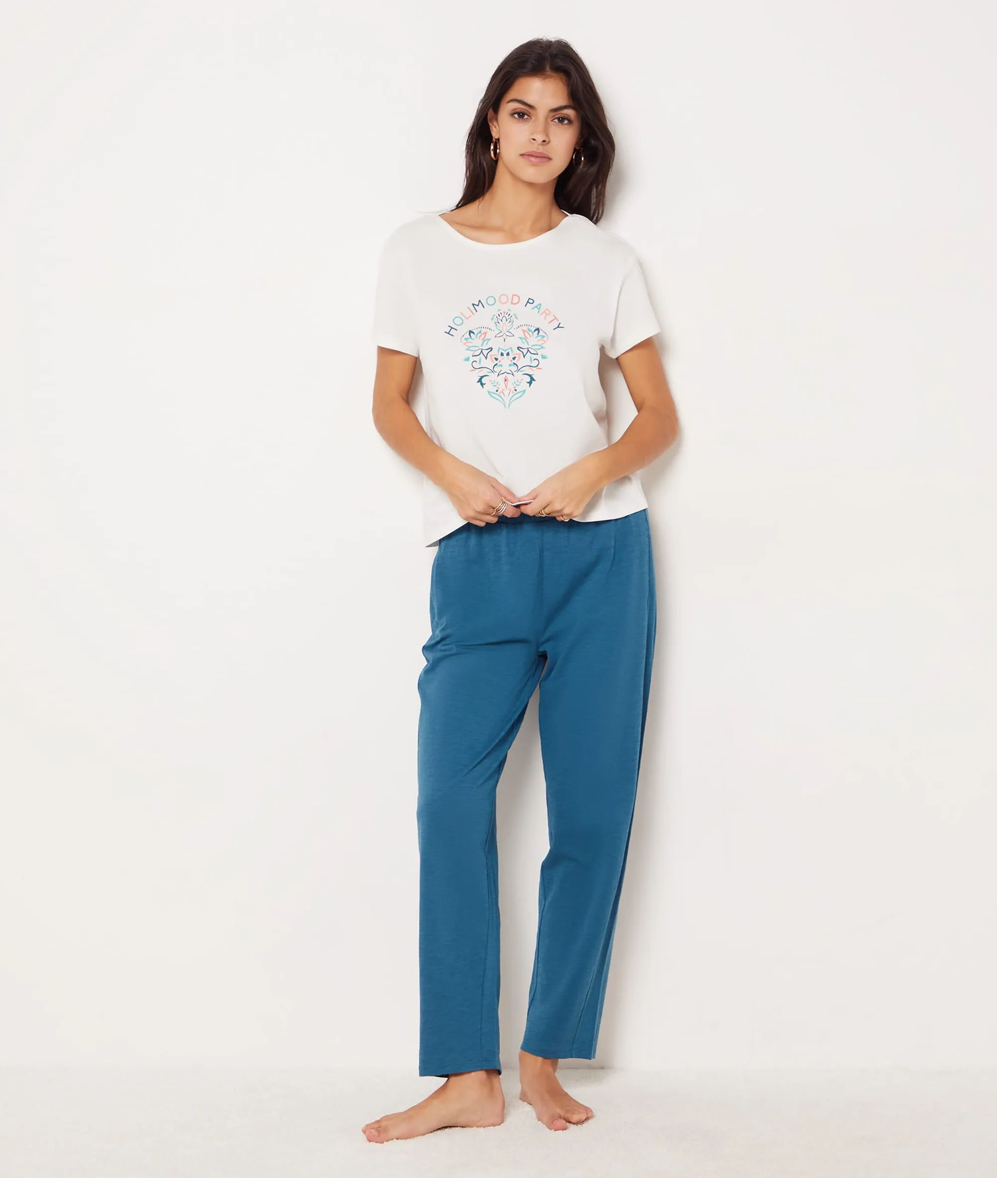 CAMISETA 'HOLIMOOD PARTY' OCTAVYA BLANC  ETAM