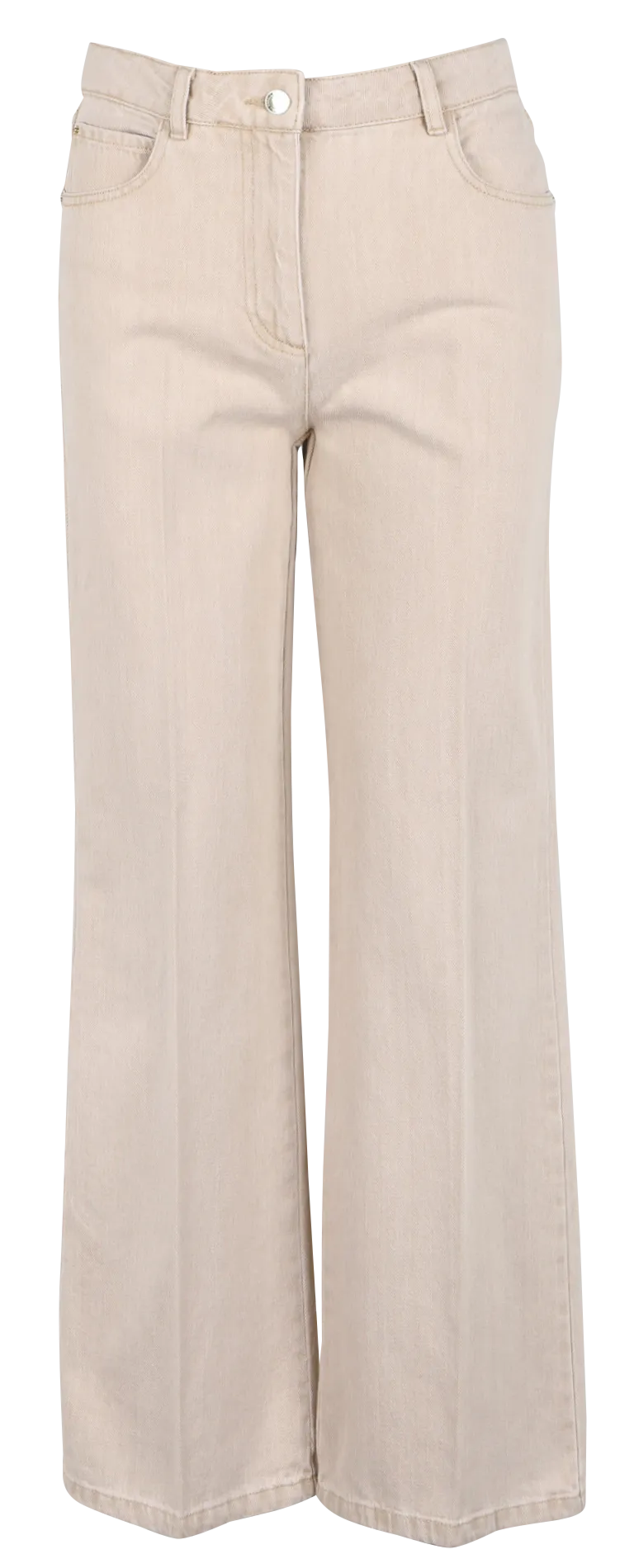 CAROLL PBRYAN  VAQUERO FLARE DE TALLE ALTO DE ALGODóN EN BEIGE