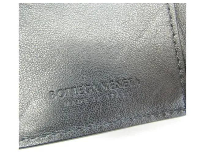 Cartera de cuero Intrecciato de Bottega Veneta Negro 