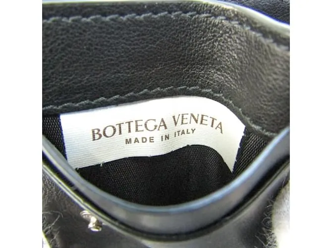 Cartera de cuero Intrecciato de Bottega Veneta Negro 