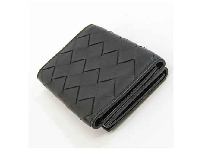 Cartera de cuero Intrecciato de Bottega Veneta Negro 