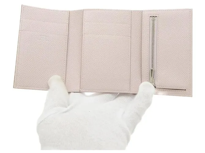 CARTERA TRIFOLD COMBINACIóN BEARN DE HERMèS ROSA 