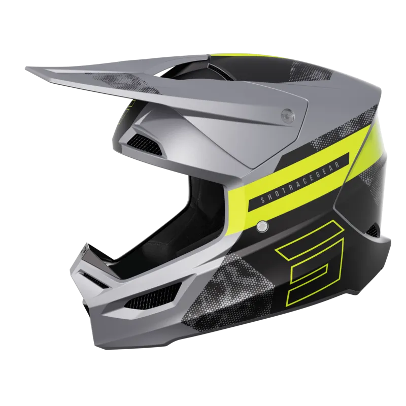 CASCO DE CROSS SHOT FURIOUS PATROL GRISAMARILLO NEóN