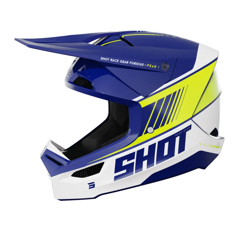 CASCO DE CROSS SHOT FURIOUS PEAK AZULAMARILLO NEóN 