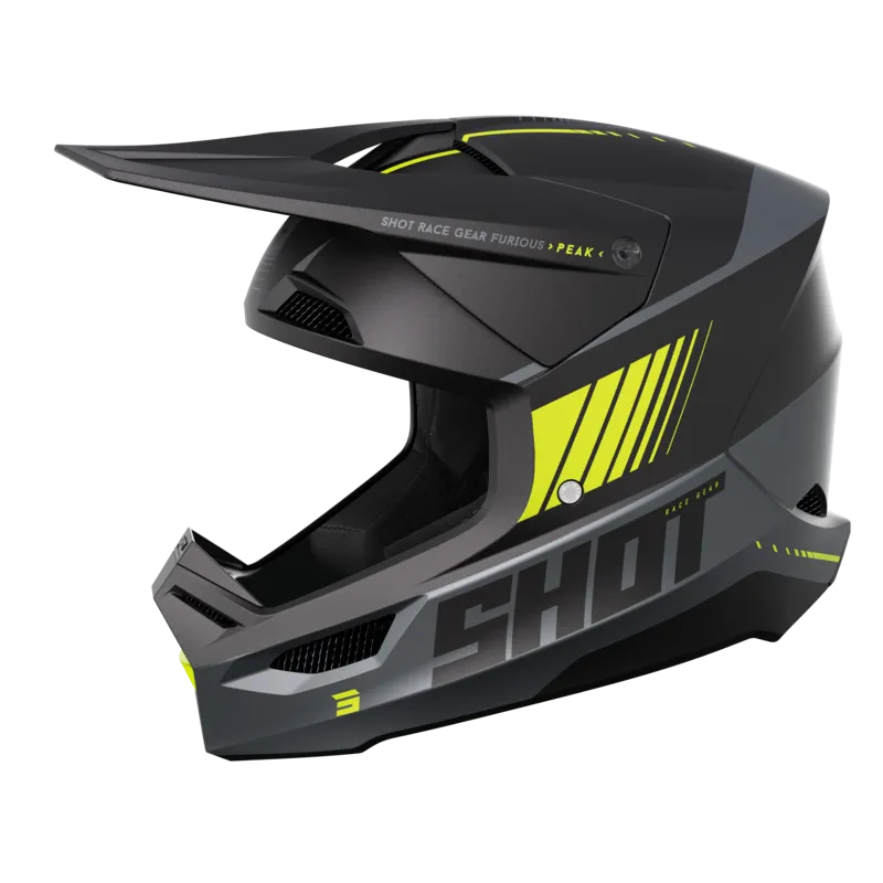 CASCO DE CROSS SHOT FURIOUS PEAK GRISAMARILLO NEóN