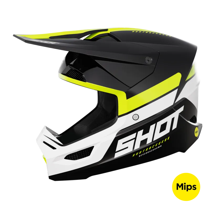 Casco de Cross Shot Race Mips® Iron Amarillo Neón