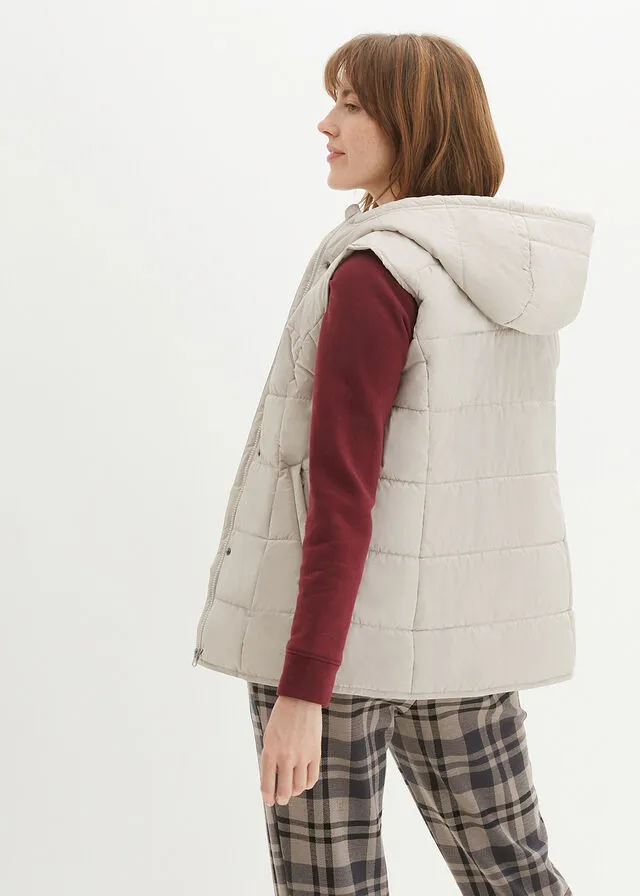 Chaleco guateado Gris