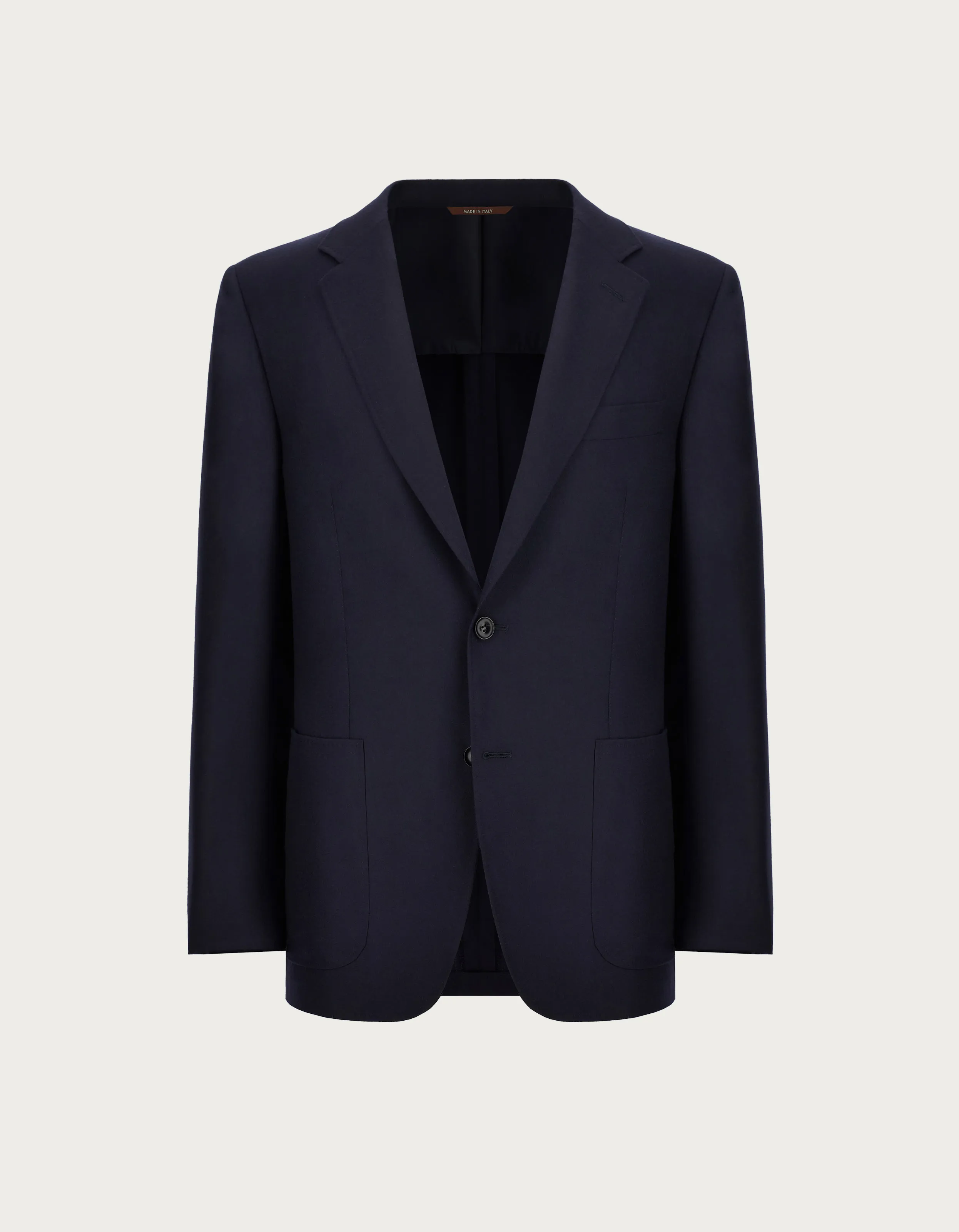 Chaqueta azul marino de cachemira elástica 