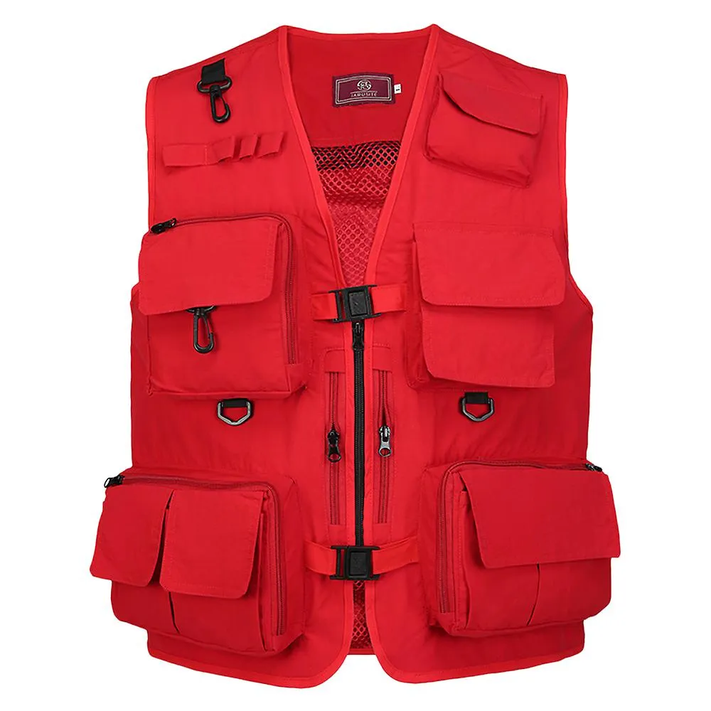 Chaqueta de fotografía de pesca Verano Multi Pockets Chaquetas de malla Quick Dry Waistcoat