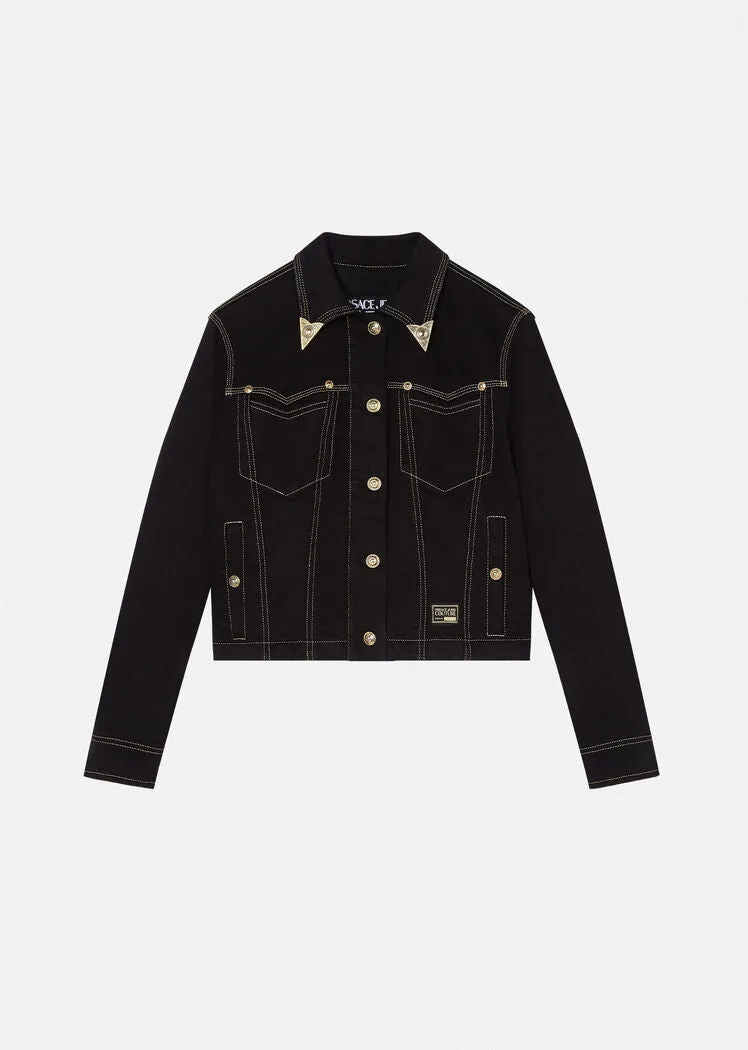 CHAQUETA DENIM APLIQUES CUELLO
