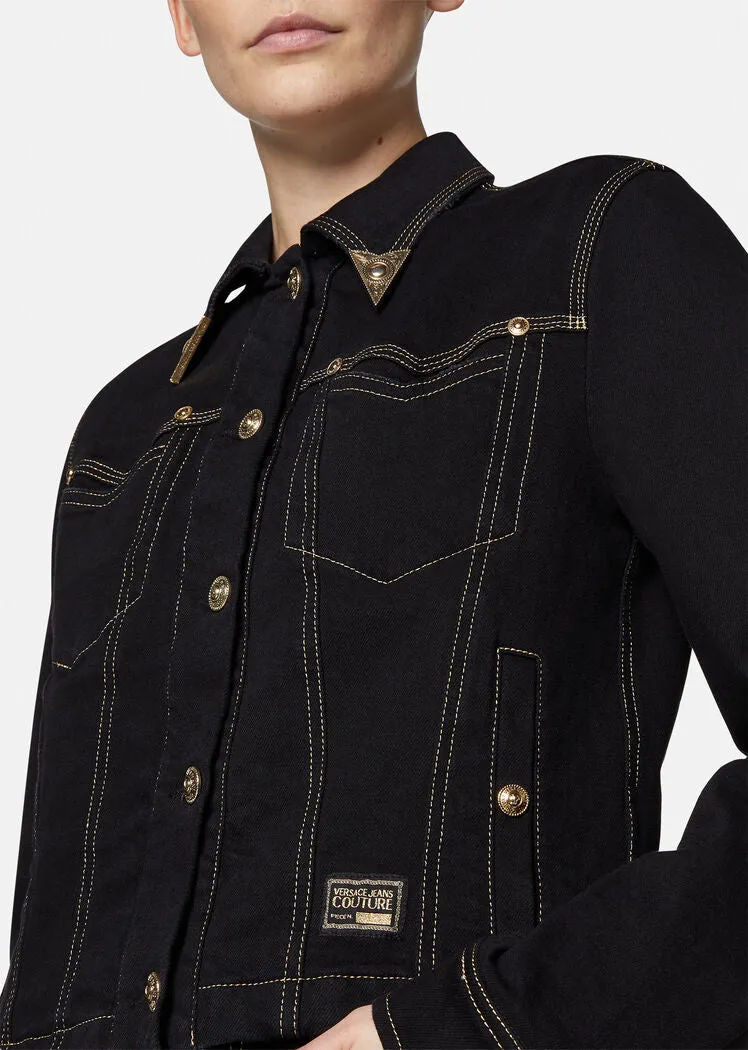 CHAQUETA DENIM APLIQUES CUELLO