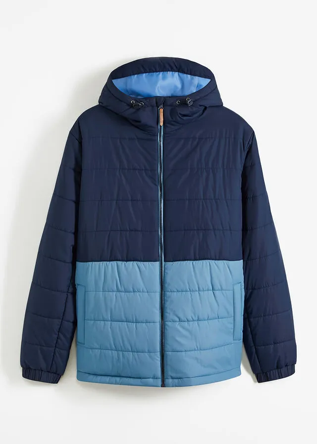 Chaqueta guateada azul marino/azul mate