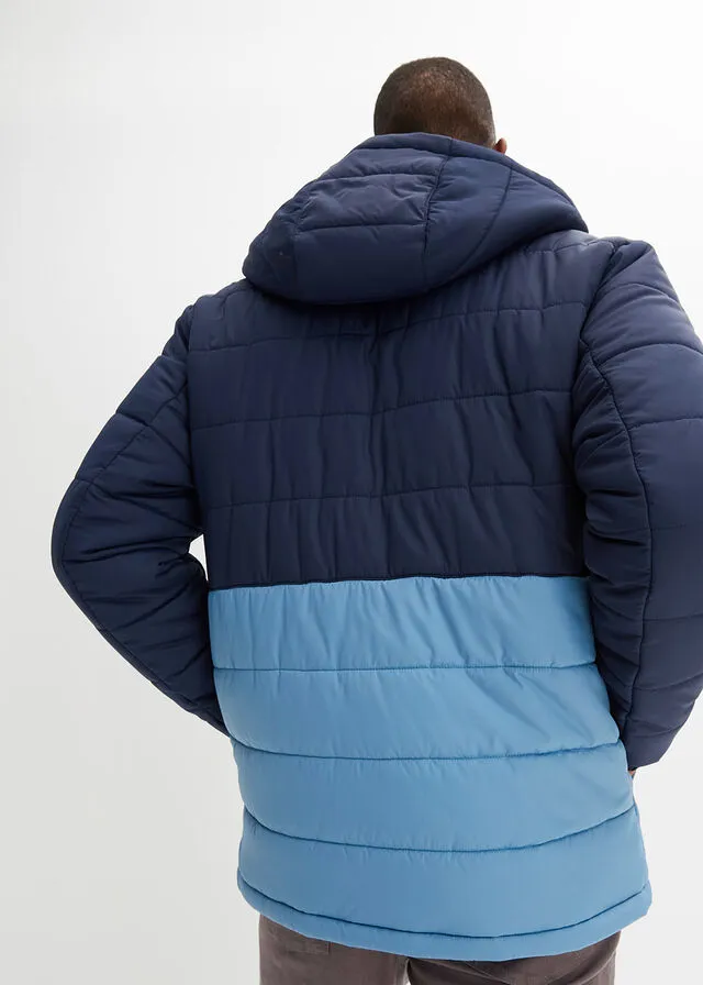 Chaqueta guateada azul marino/azul mate
