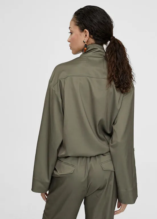 Chaqueta satén KAKI Lola Casademunt