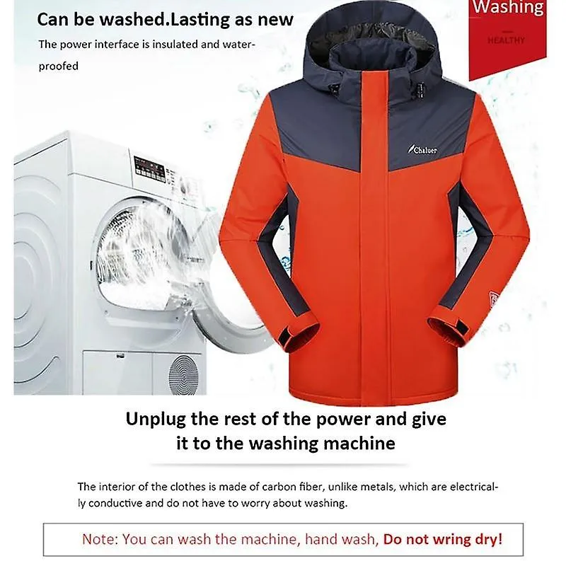 Chaquetas de invierno Hombres Mujeres Mantener caliente Parkas Exterior Abrigo de calefacción inteligente Termostato eléctrico c