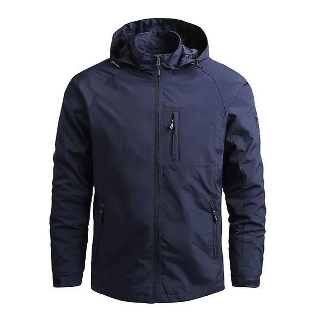 Chaquetas de senderismo al aire libre para hombres Abrigo rompevientos con capucha impermeable Hombres 2023 Otoño Nueva chaqueta