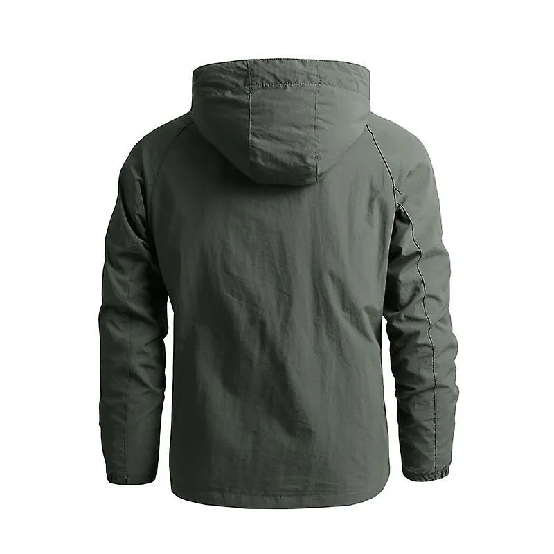 Chaquetas de senderismo al aire libre para hombres Abrigo rompevientos con capucha impermeable Hombres 2023 Otoño Nueva chaqueta