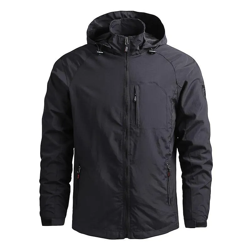 Chaquetas de senderismo al aire libre para hombres Abrigo rompevientos con capucha impermeable Hombres 2023 Otoño Nueva chaqueta