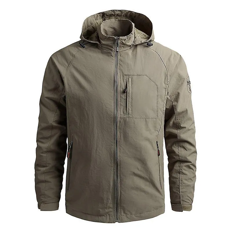 Chaquetas de senderismo al aire libre para hombres Abrigo rompevientos con capucha impermeable Hombres 2023 Otoño Nueva chaqueta