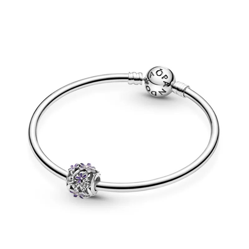Charm en plata de ley Margarita Morada Filigrana 798772C02