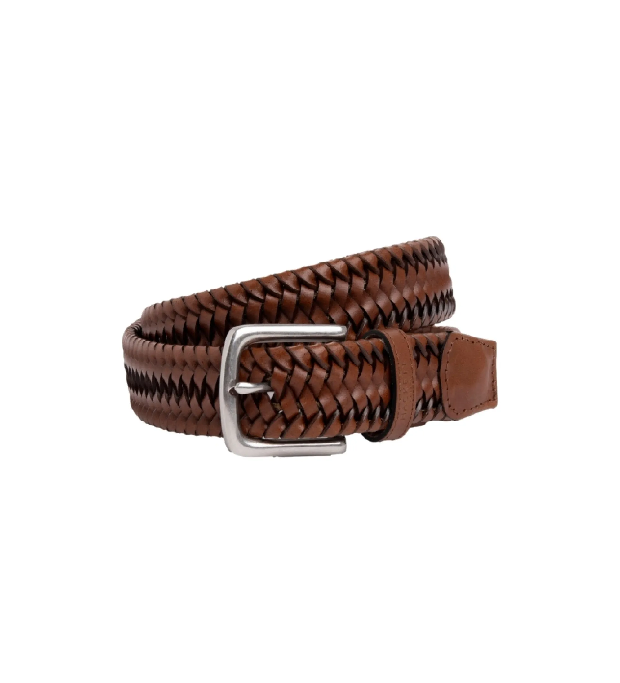 Cinturón de piel Plait marrón
