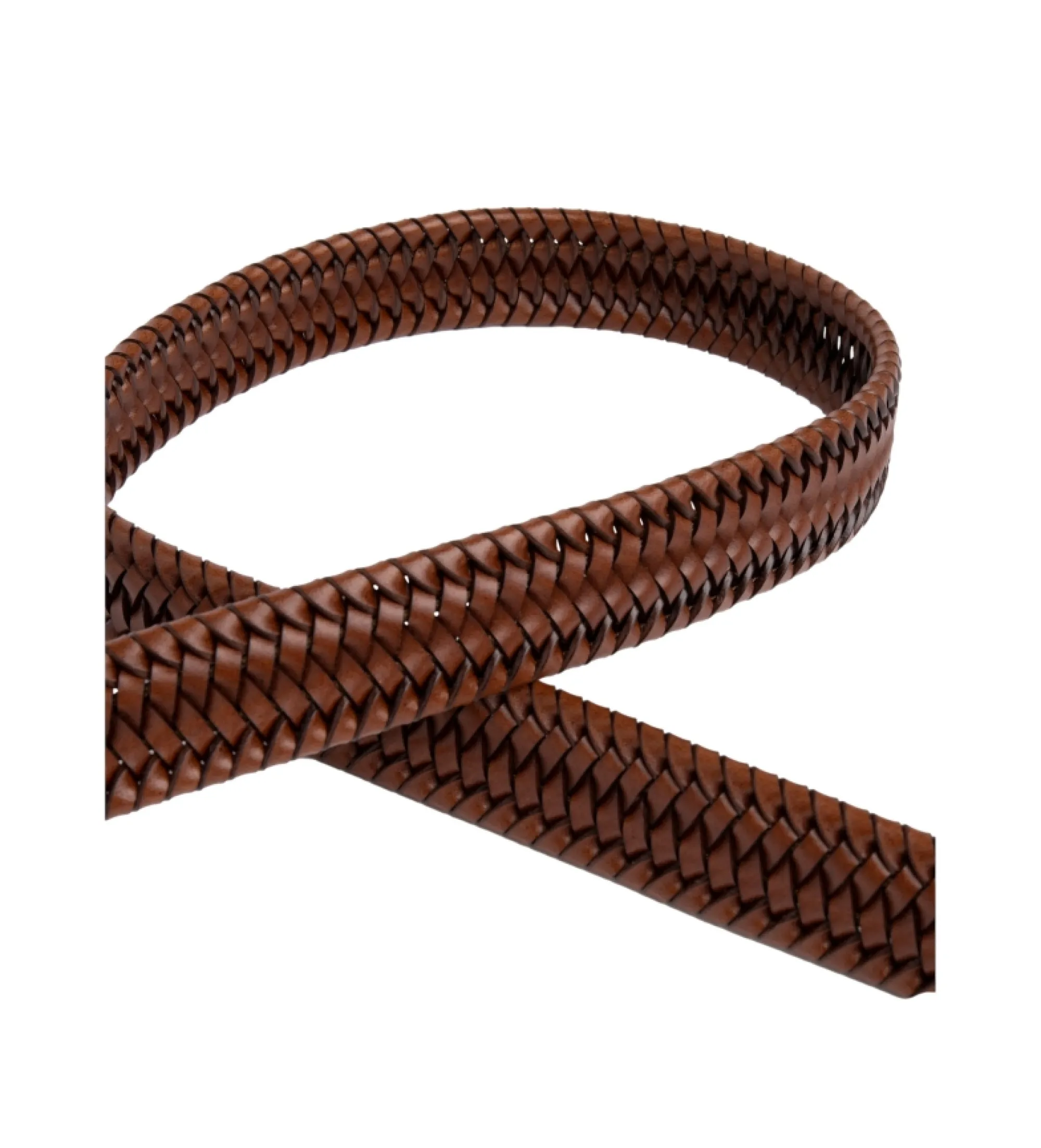 Cinturón de piel Plait marrón