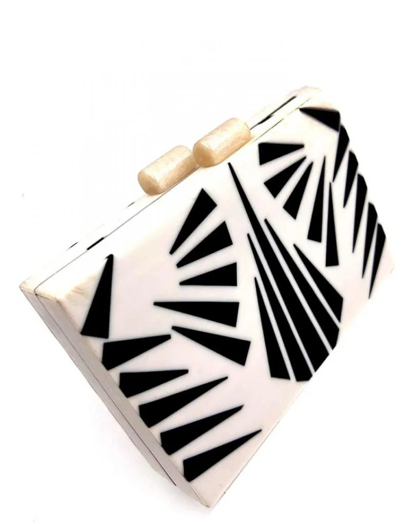 CLUTCHS Y BOLSOS DE FIESTA ORIGINALES DISEÑO INCA, BLANCO Y NEGRO