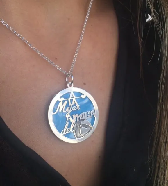 Colgante Mejor Amiga Azul