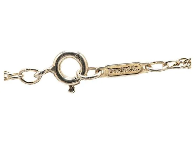 Collar de corazón en plata SV925 y oro K18 de Tiffany & Co en excelente estado Dorado 