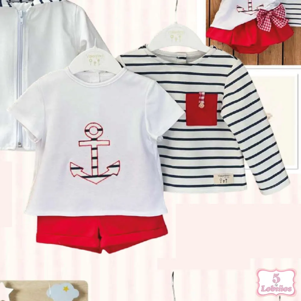 CONJUNTO BEBÉ NIÑO MARINERO TIMÓN Valentina Bebés