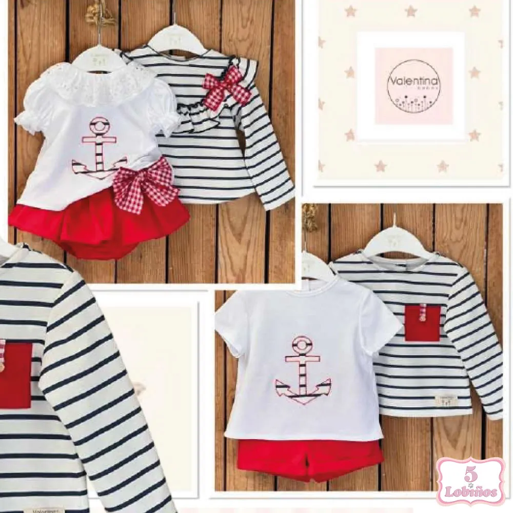 CONJUNTO BEBÉ NIÑO MARINERO TIMÓN Valentina Bebés