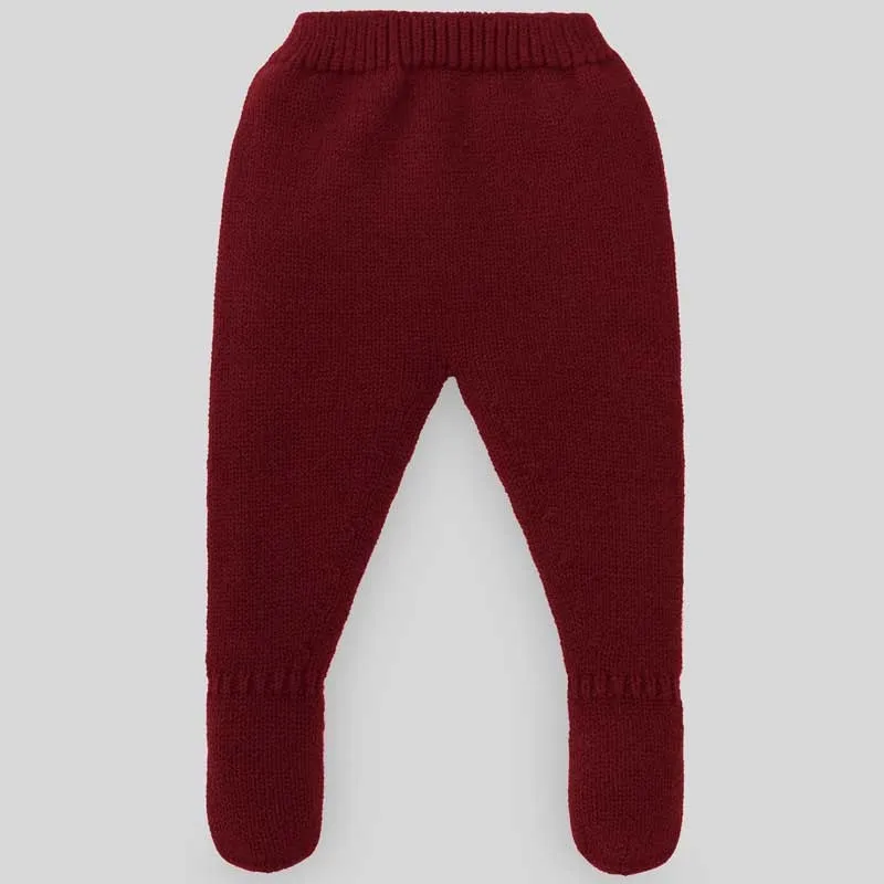 Conjunto bebé punto tricot reno rojo de Paz Rodriguez