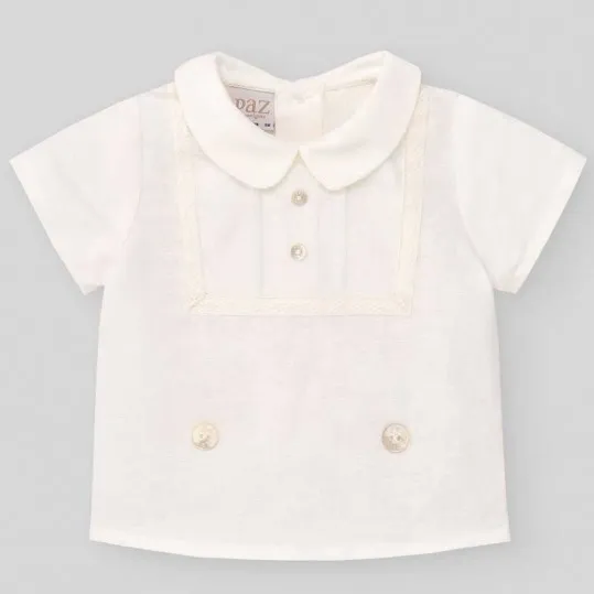 Conjunto bebé vestir beige de Paz Rodriguez