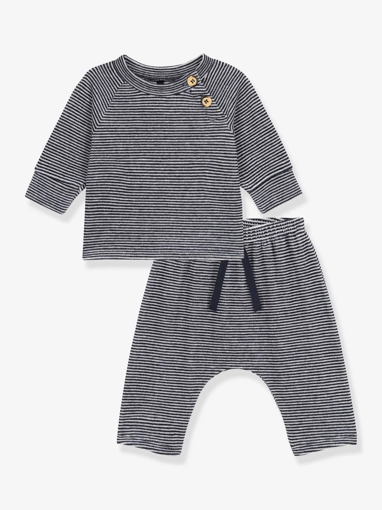 Conjunto de 2 prendas de terciopelo y algodón PETIT BATEAU