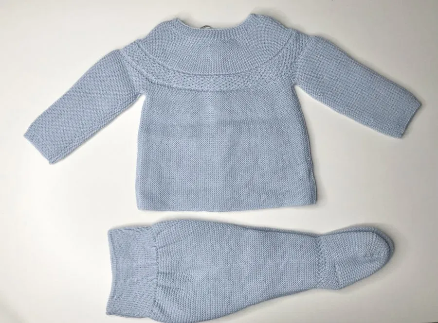 Conjunto de Punto bebé azul