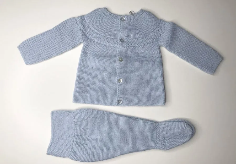 Conjunto de Punto bebé azul